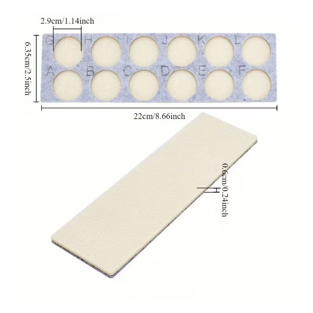Felt Beading Mat with 12 wells for beads