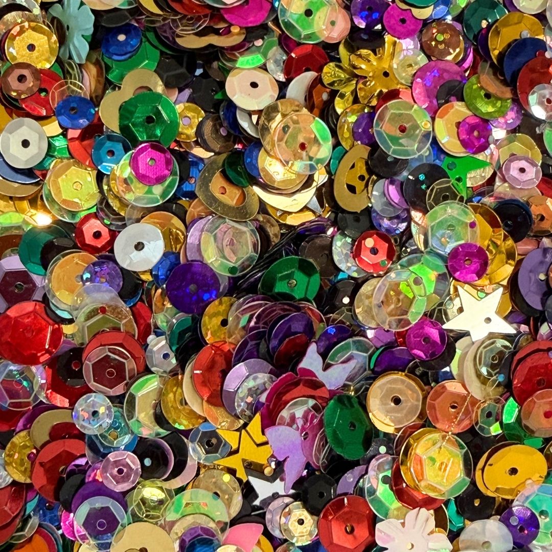Mixed Sequins in assorted colours, shapes and sizes