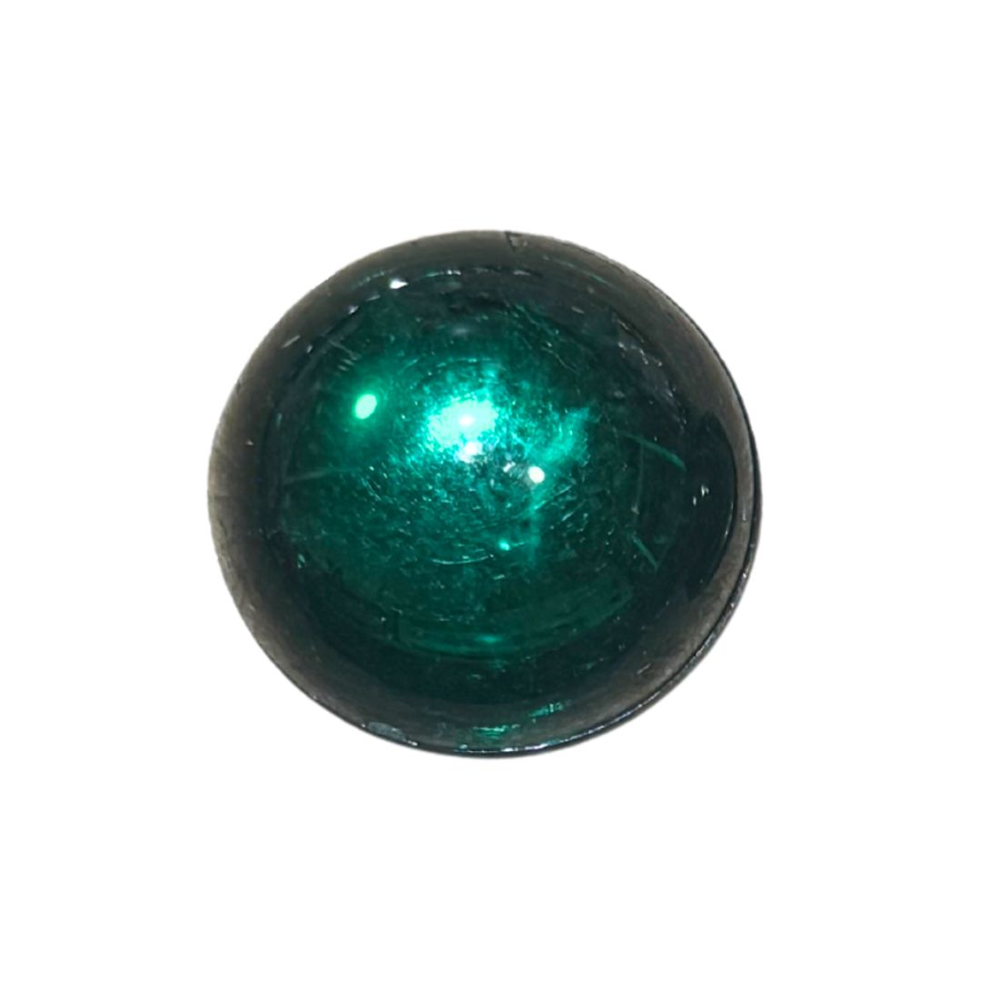 24mm Resin Rhinestone Dark Green Mirror Backed