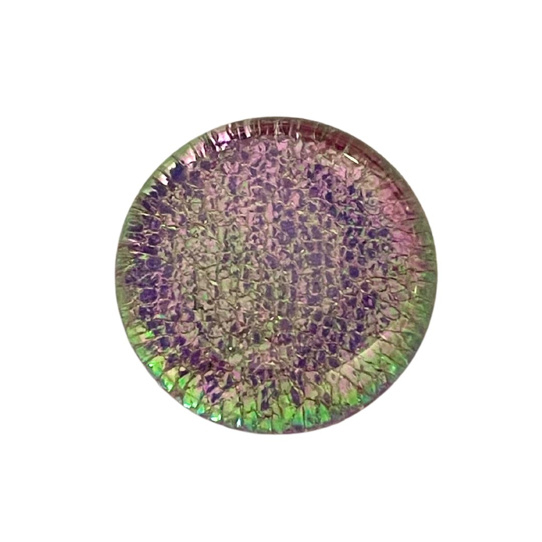 25mm Purple Green Shift Round Flat Top Glass Cabochon