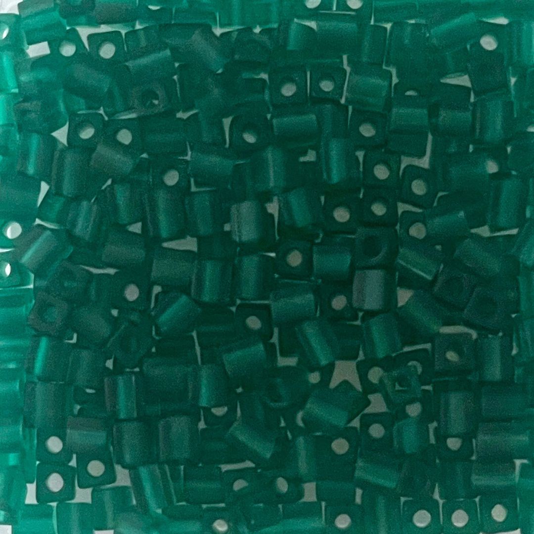 3mm Miyuki Cube Bead Matte Emerald