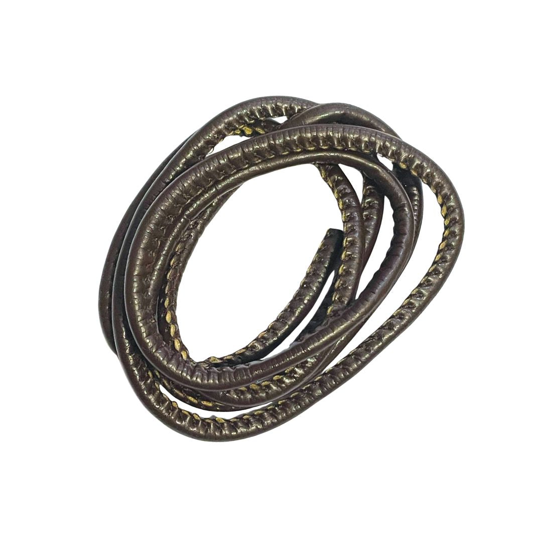 5mm PU Leather Cord Chocolate Brown