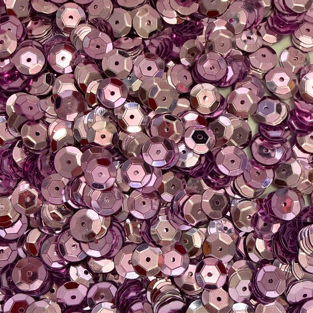 9mm Round Cup Shaped Sequins - Lilac