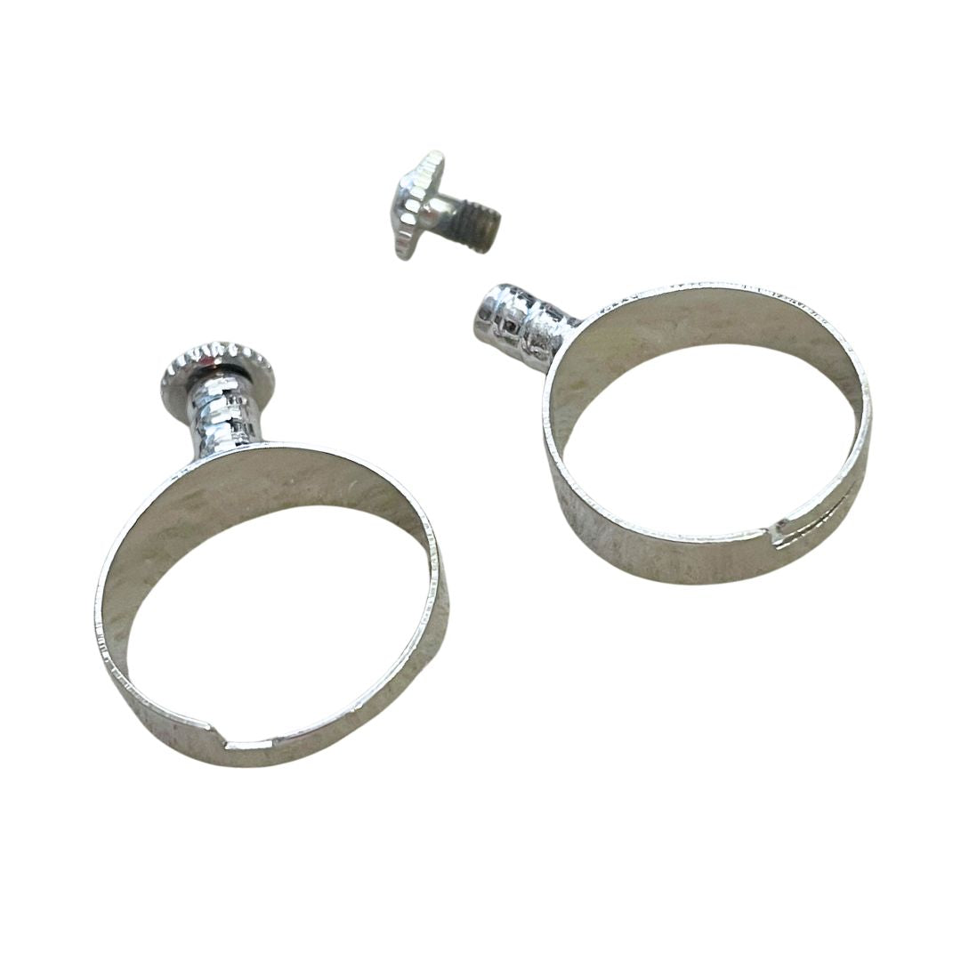 Adjustable Ring Blank with screw top, for adding large hole beads