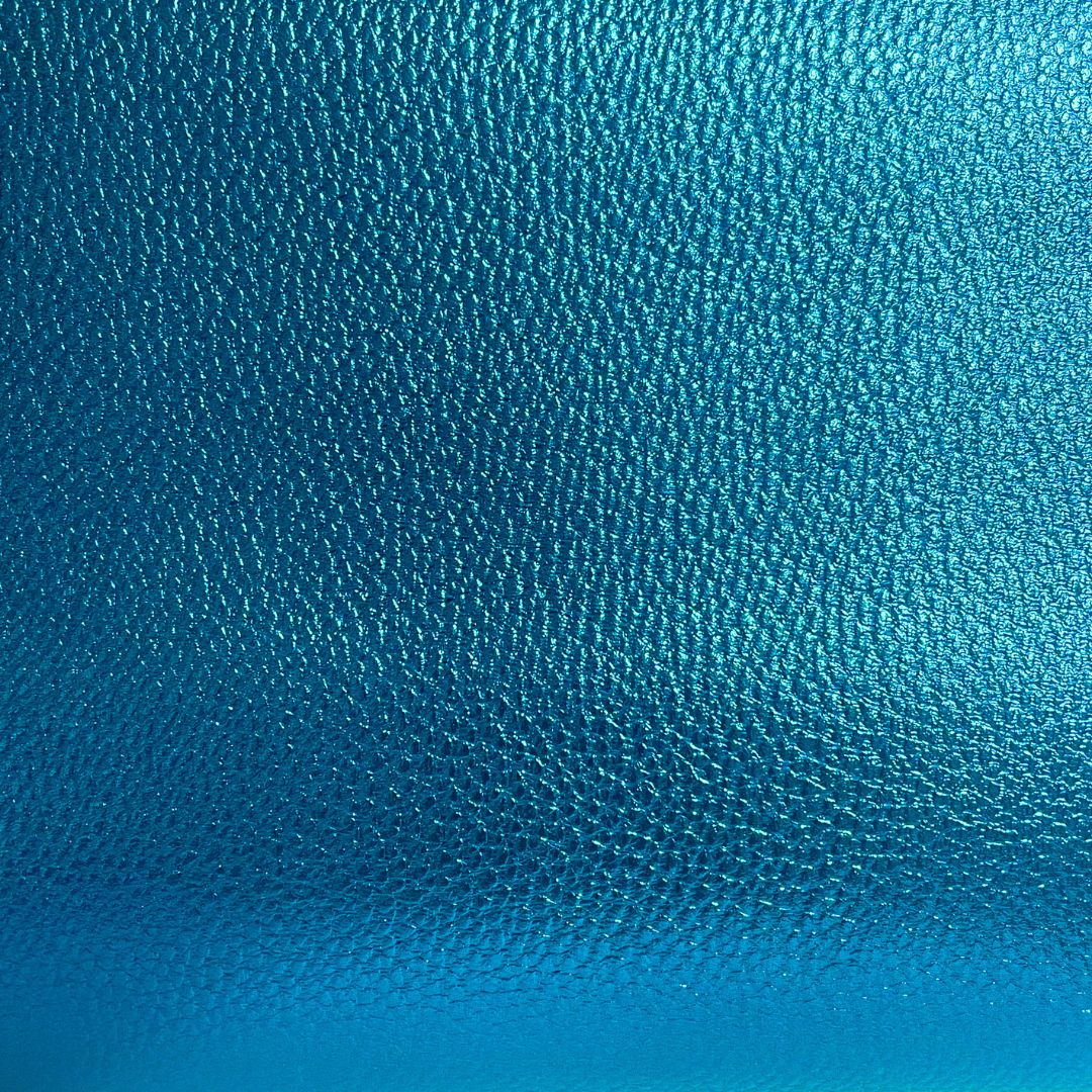 Capri Blue Metallic Imitation Leather PU Vinyl