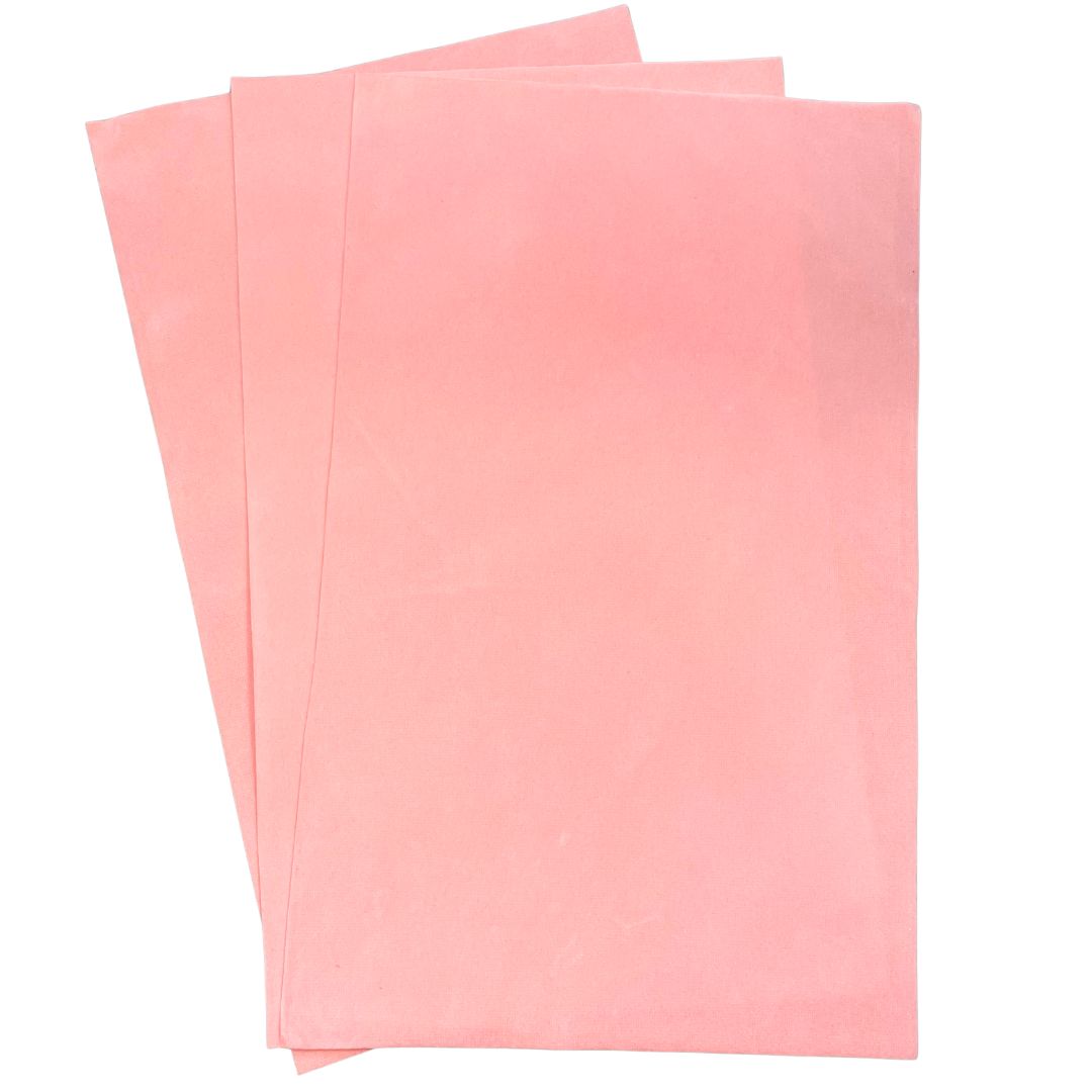 Carnation Pink Coloured, Soft Faux Velvet Fabric for Bead Embroidery