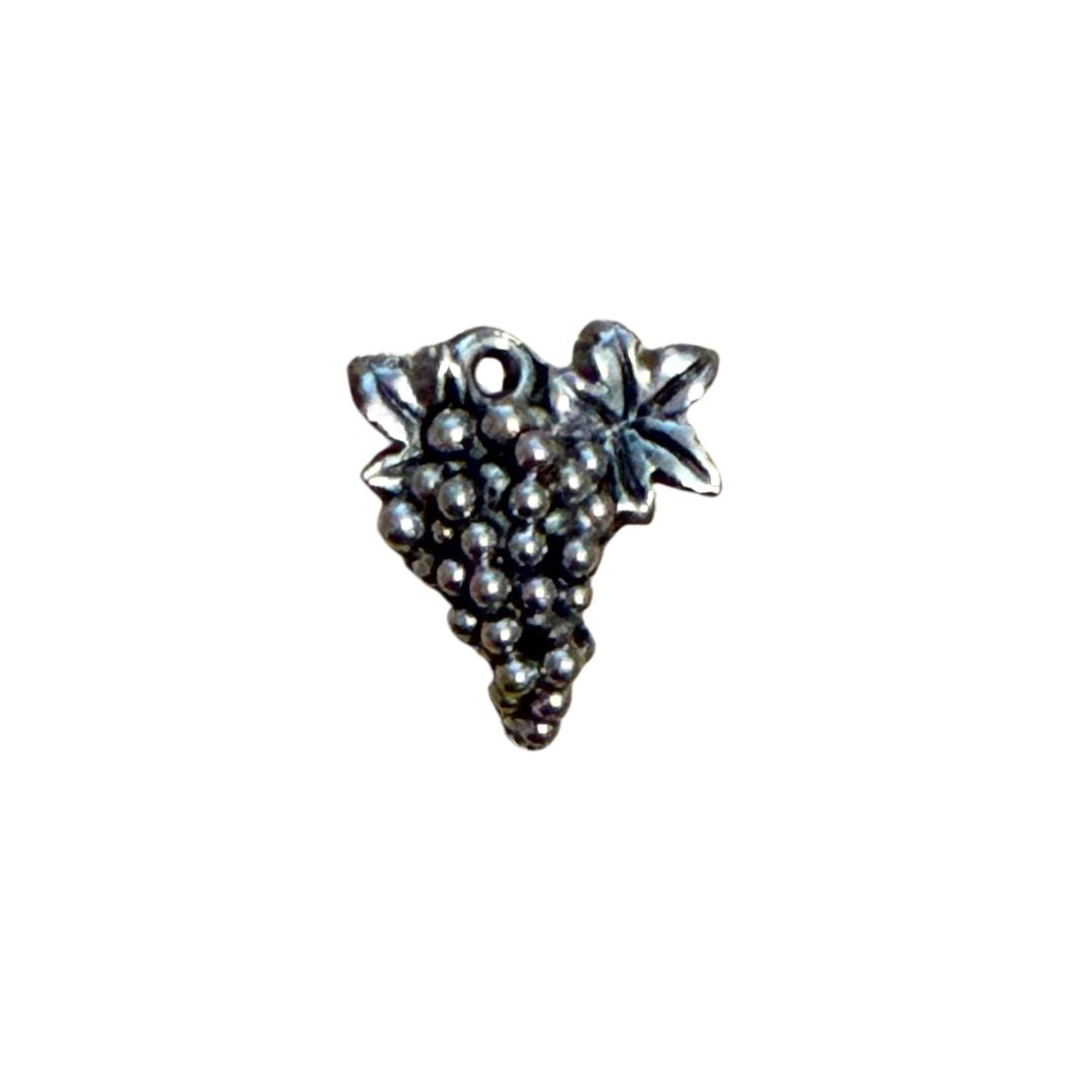 Charm, Bunch of Grapes 13x15mm Silver