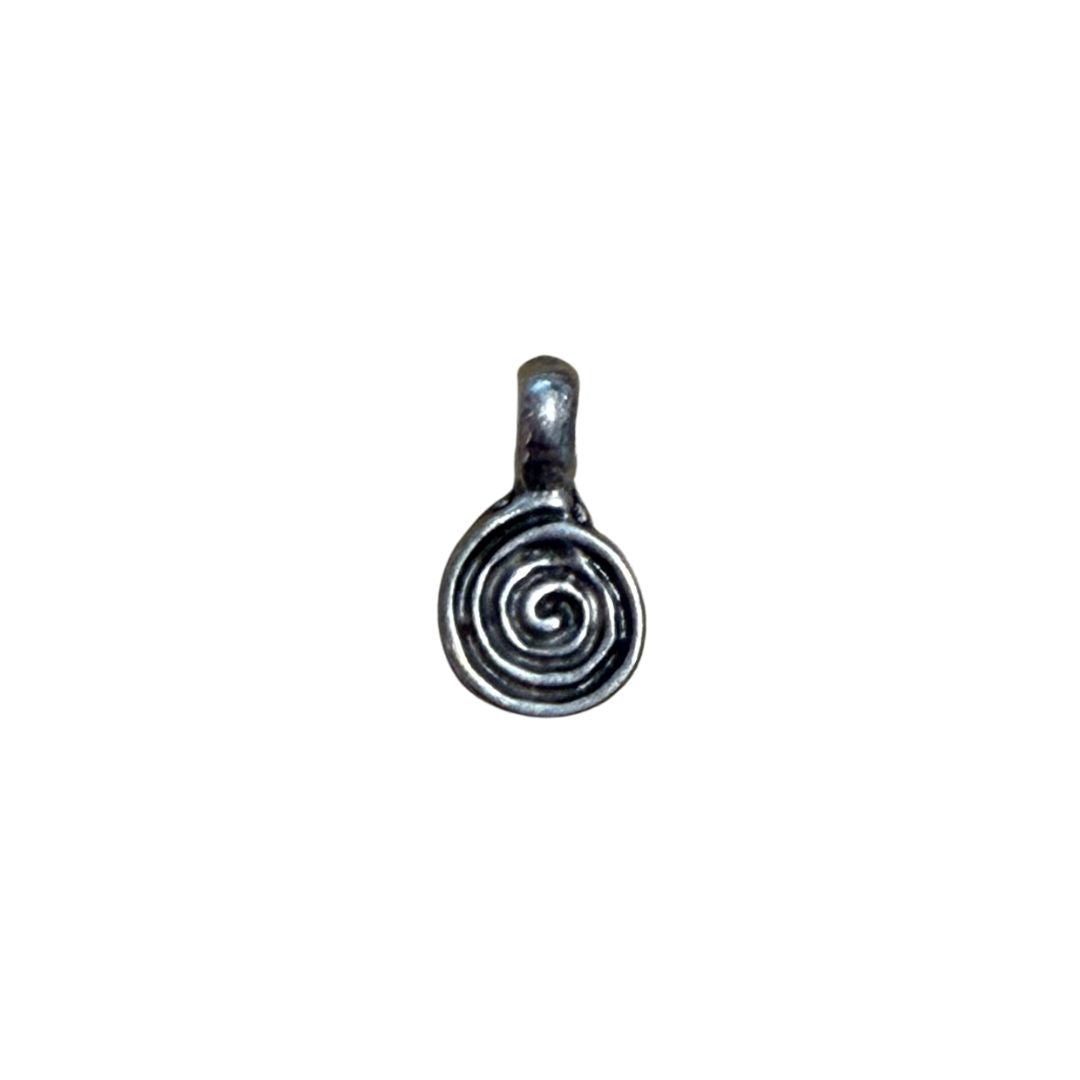 Charm, Swirl, 9x16mm Silver