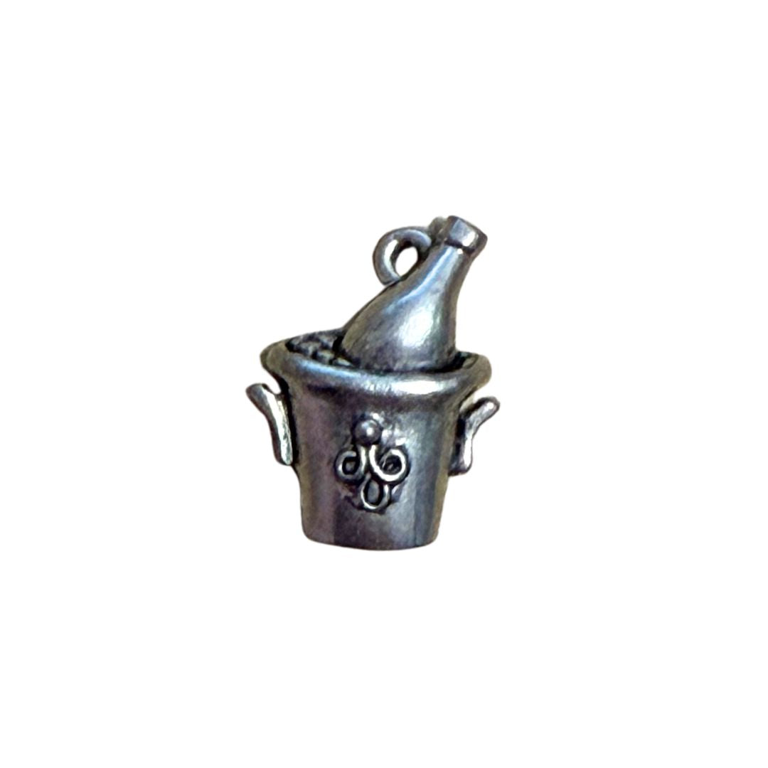 Charm, Wine Cooler 12x17mm Silver