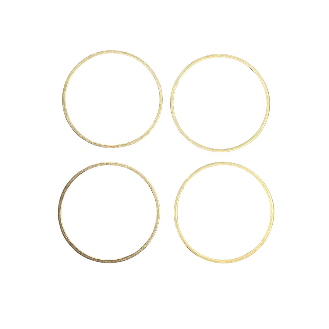 Circle Ring Metal Shape, 25mm Round, Gold