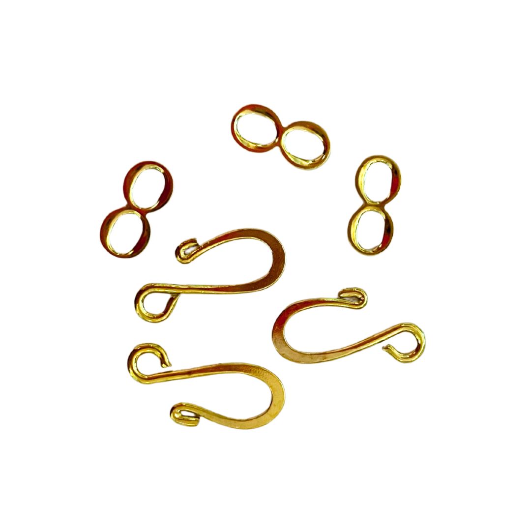 Clasp, Hook and Figure Eight Loop, Gold