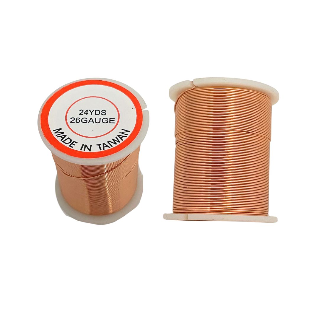 Copper Coloured 26 Gauge Craft Wire 24 Yard Spool