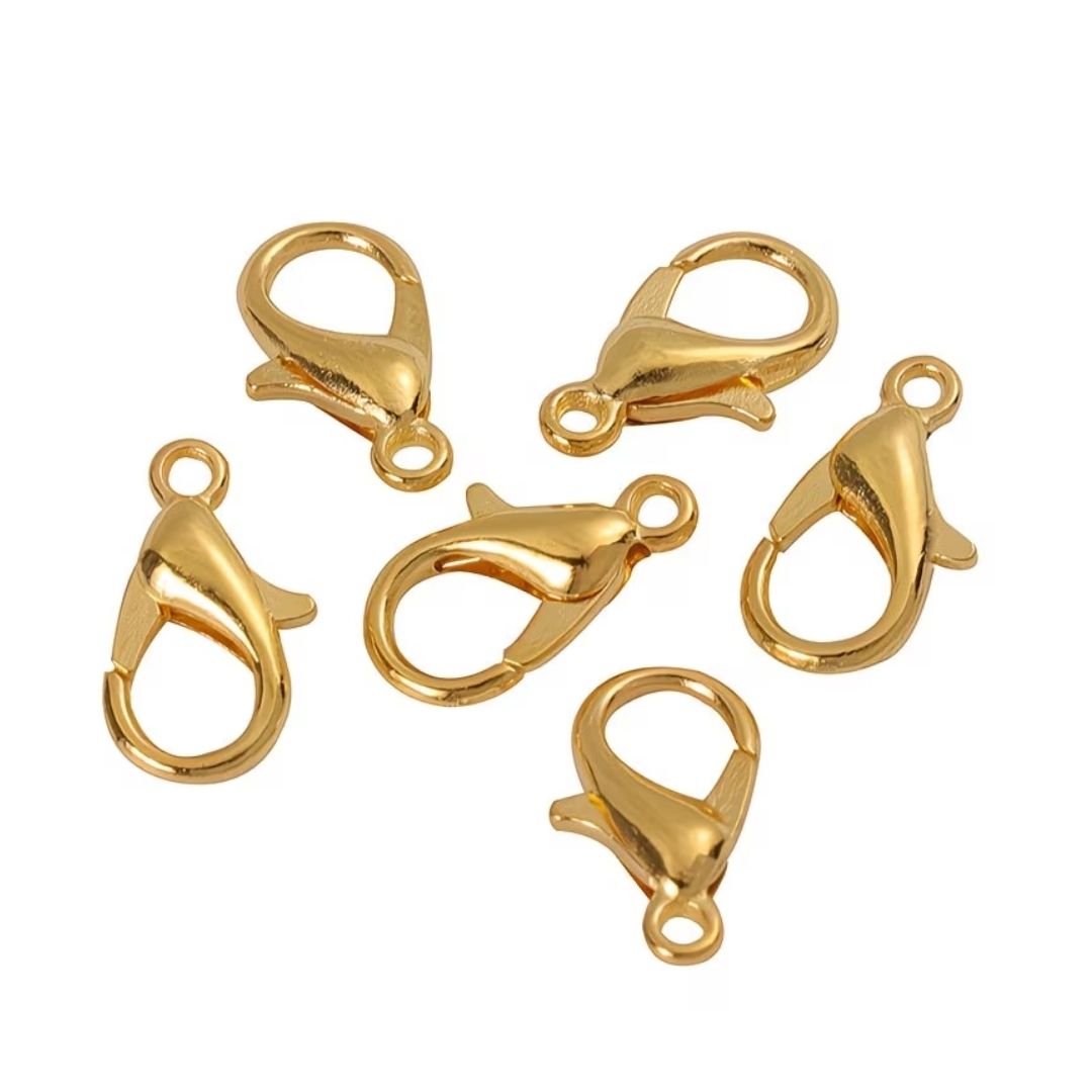 Lobster Clasp 18x10mm Gold, pack of 6