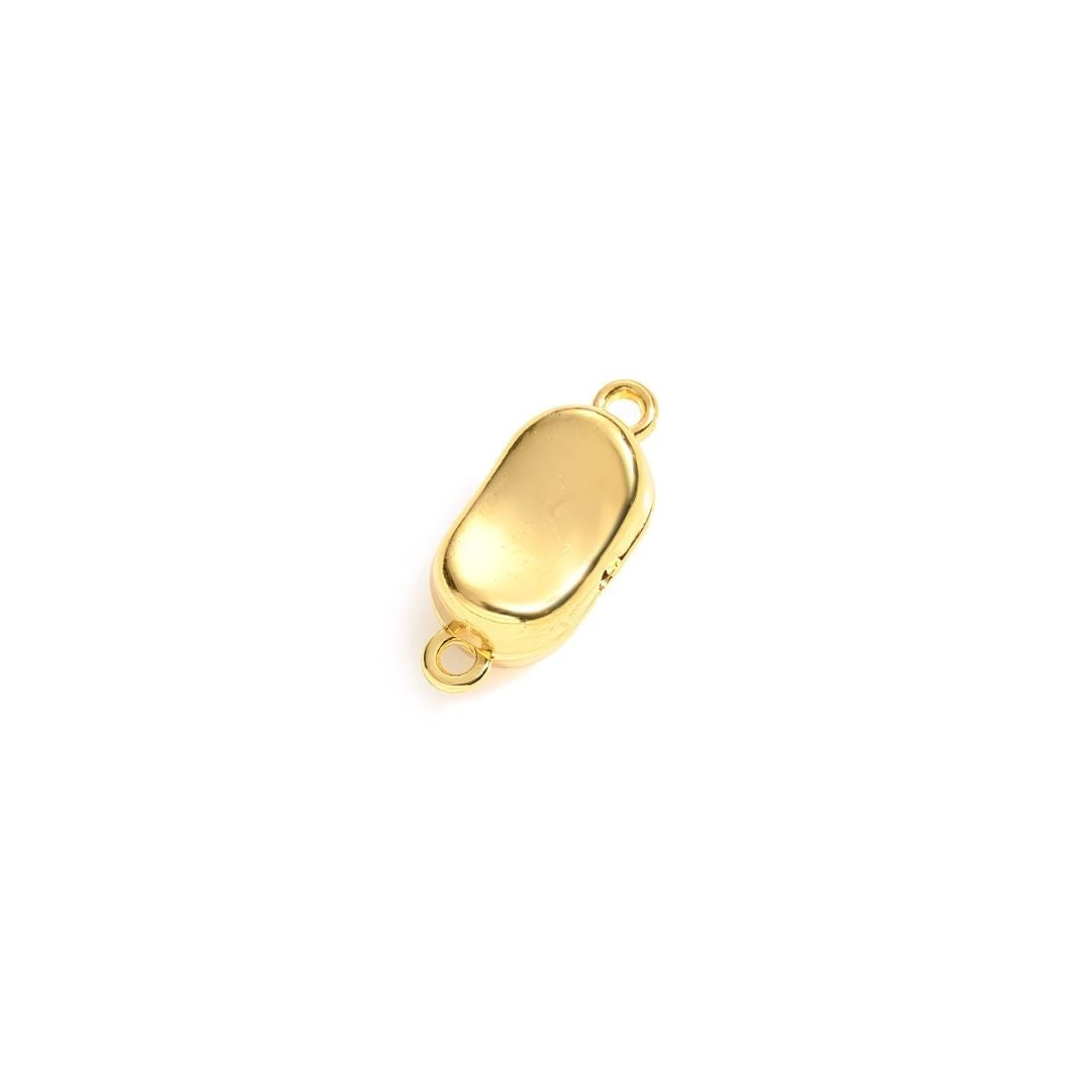 Magnetic Clasp Oval Bean Shape 7x17mm Gold