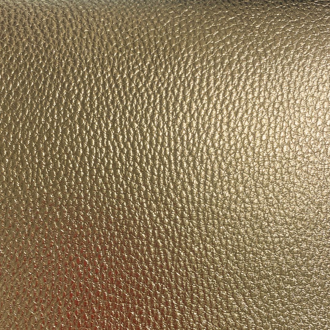 Gold Metallic Imitation Leather PU Vinyl