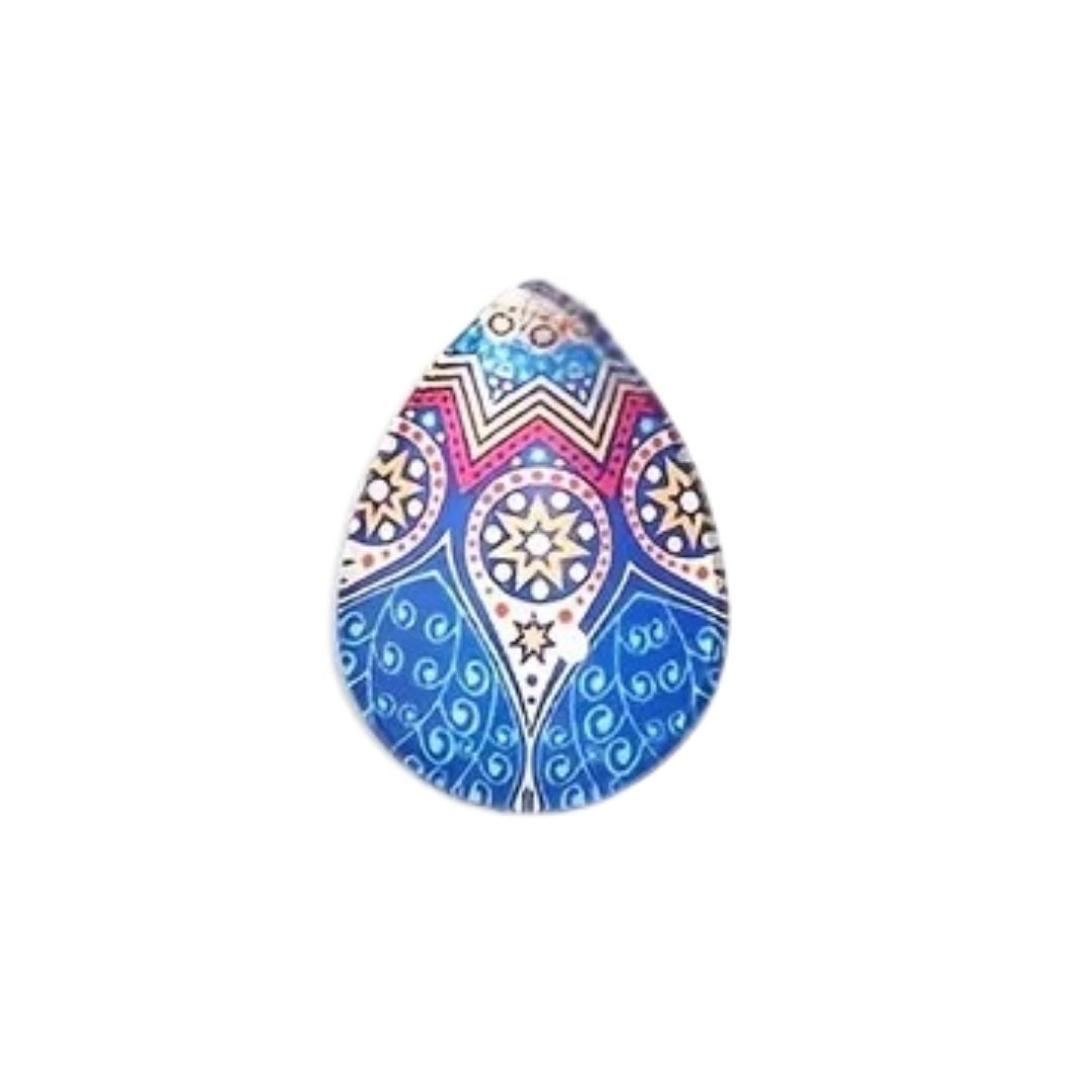 20x30cm Drop Shaped Domed Glass Picture Cabochon Star