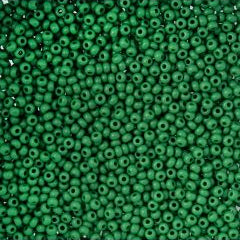 Preciosa Size 10/0 Czech Glass Seed Beads - Opaque Medium Green