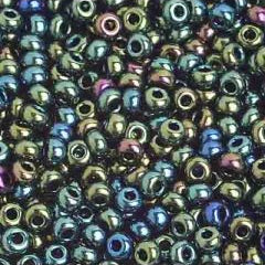 Preciosa Size 8/0 Czech Glass Seed Beads - Green Iris