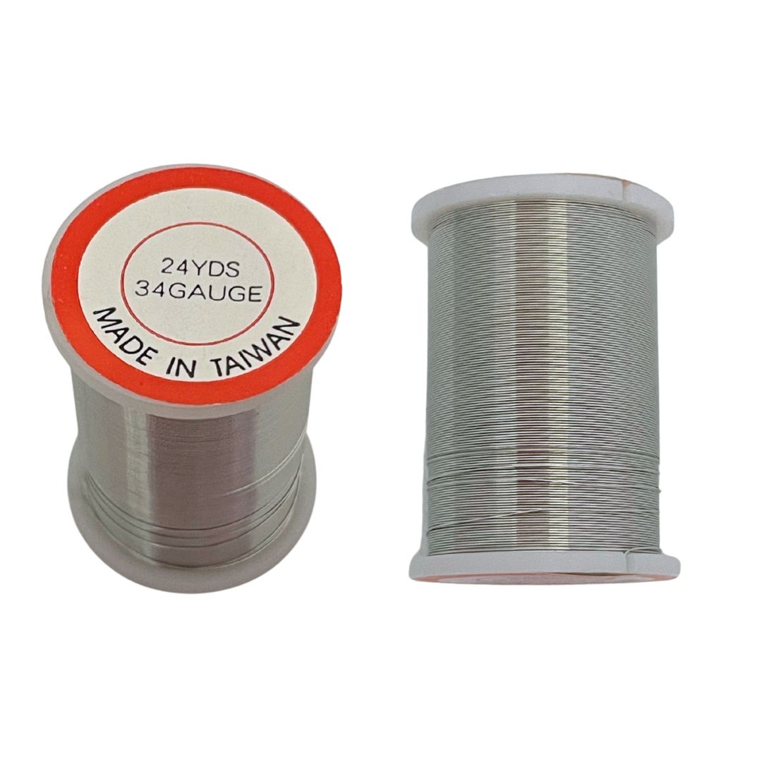 Silver Coloured 34 Gauge Craft Wire 24 Yard Spool