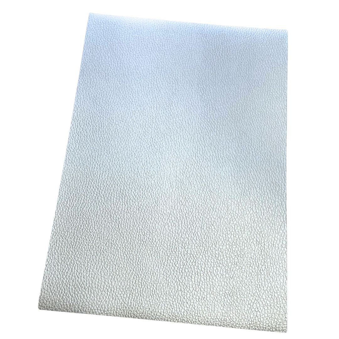 Silver Imitation Leather PU Vinyl