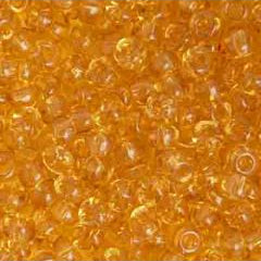 Preciosa Size 2/0 Czech Glass Seed Beads - Transparent Topaz