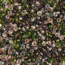 Preciosa Size 2/0 Czech Glass Seed Beads - Colourlined Earth Tone Mix