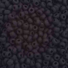 Preciosa Size 6/0 Czech Glass Seed Beads - Opaque Matte Black