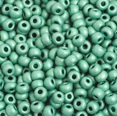 Preciosa Size 6/0 Czech Glass Seed Beads - Opaque Matte Mint Green