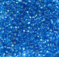 Preciosa Size 6/0 Czech Glass Seed Beads - Silverlined Aqua