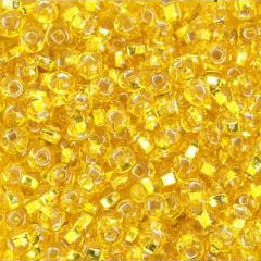 Preciosa Size 6/0 Czech Glass Seed Beads - Silverlined Yellow