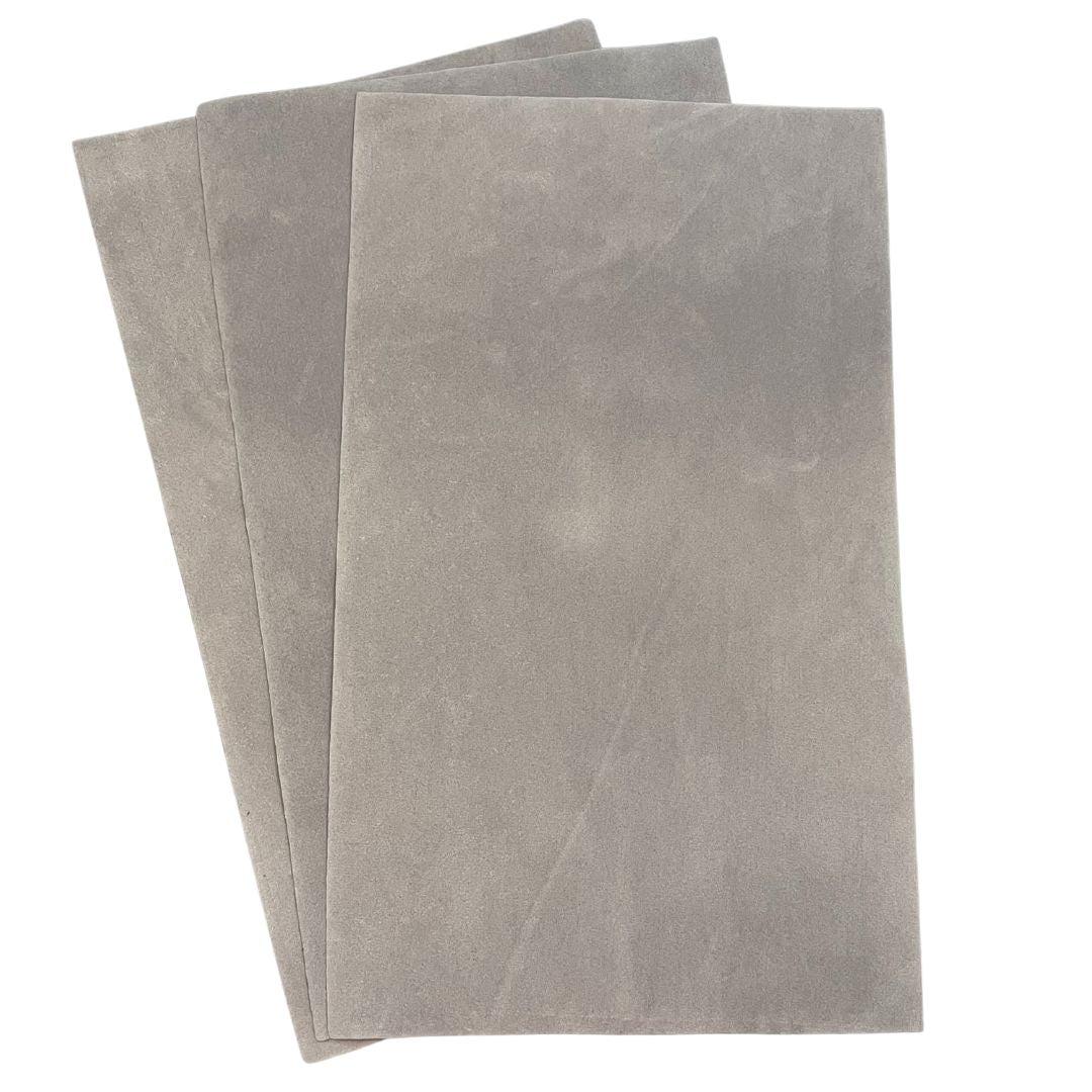 Soft Grey Coloured, Soft Faux Velvet Fabric for Bead Embroidery