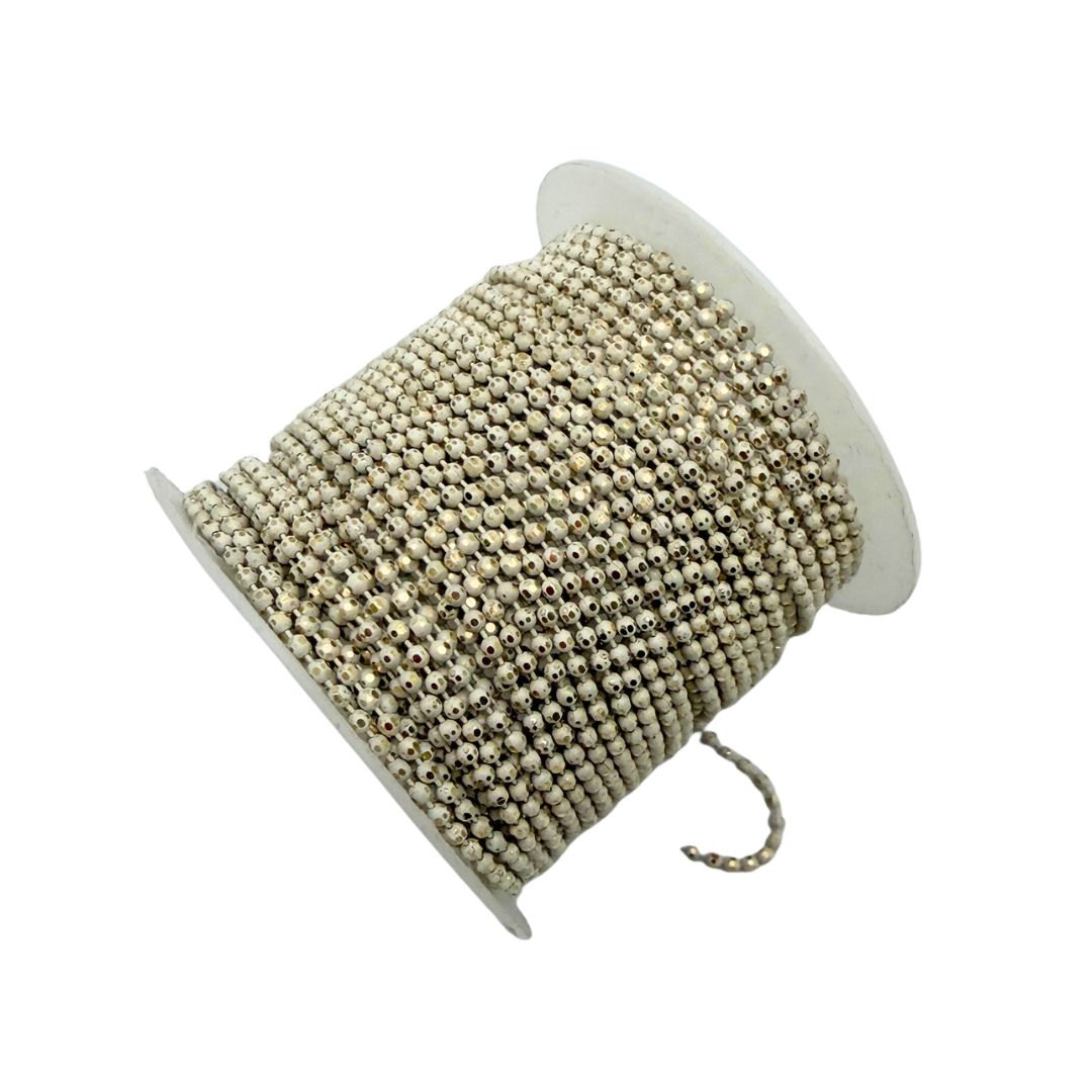 Sparkly Ball Chain 1.5mm Cream