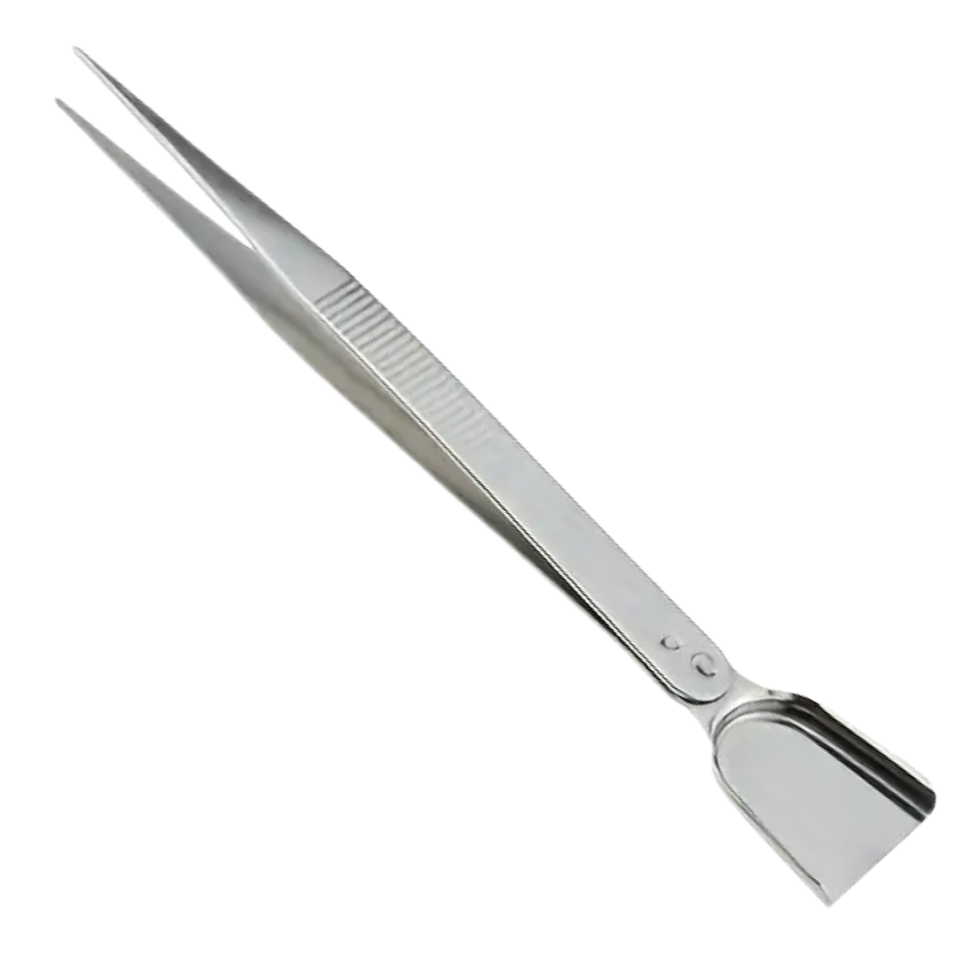 Tweezers with Metal Bead Scoop