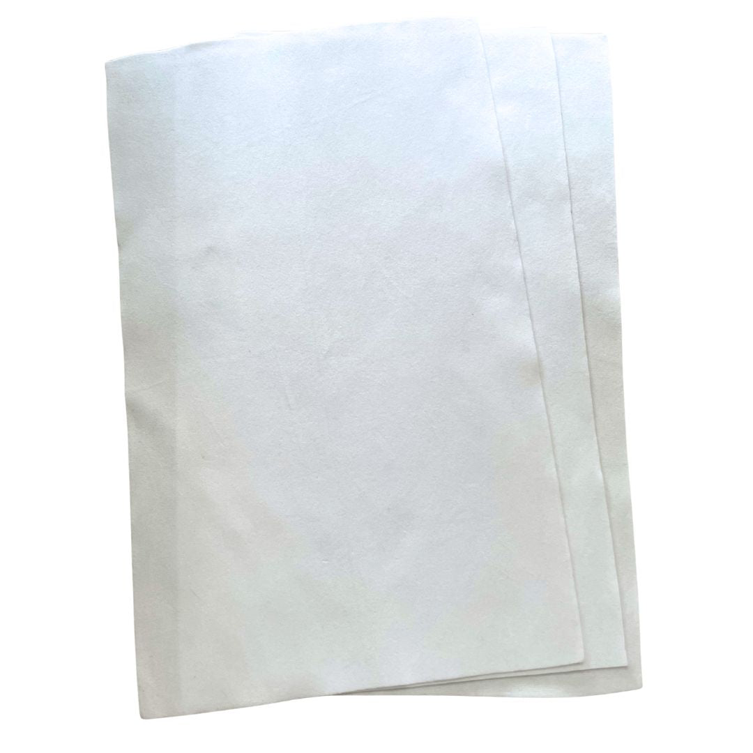 White Coloured, Soft Faux Velvet Fabric for Bead Embroidery