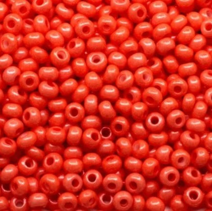 Preciosa Size 10/0 Czech Glass Seed Beads - Opaque Red