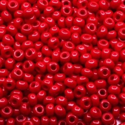 Preciosa Size 10/0 Czech Glass Seed Beads - Opaque Dark Red