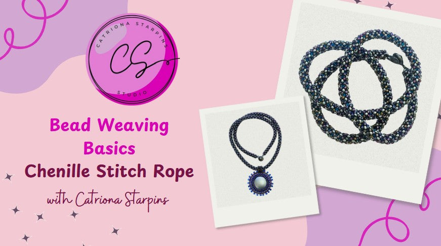 How to Make a Chenille Stitch Rope for Bead Embroidery Pendants | Bead Weaving Tutorial