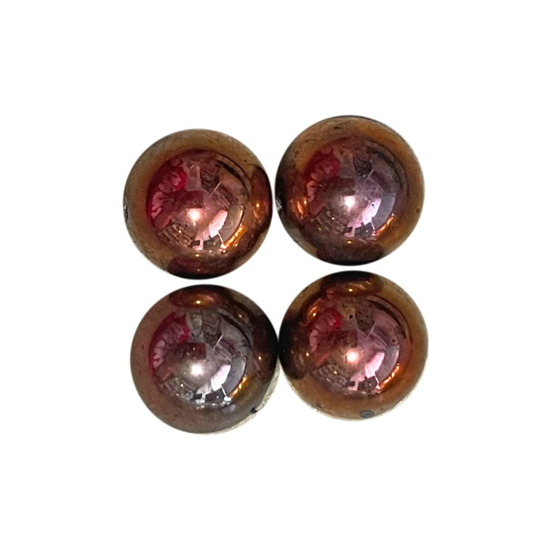12mm Dome Bead Cabochon Jet California Gold Rush