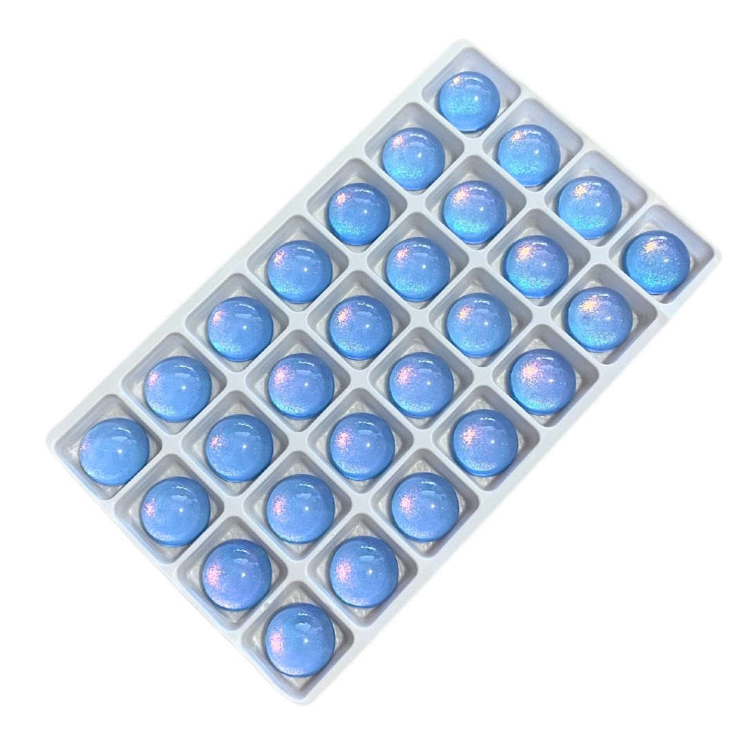 14mm Flat Back Reflective Cabochons Sapphire