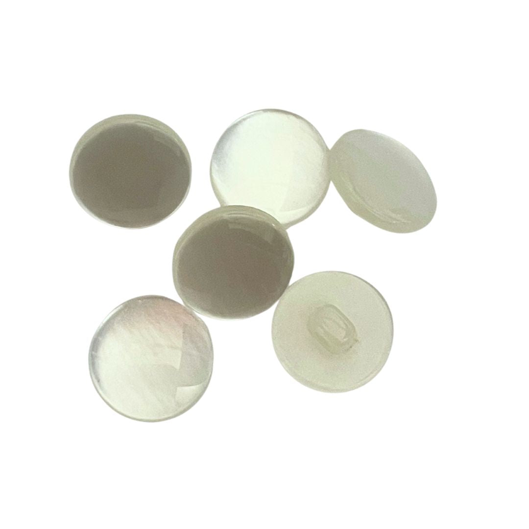 14mm Pearl Look Button with Shank, pack of 6