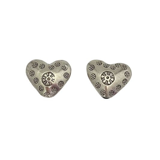 16x14mm Metal Heart Beads, pack of 2