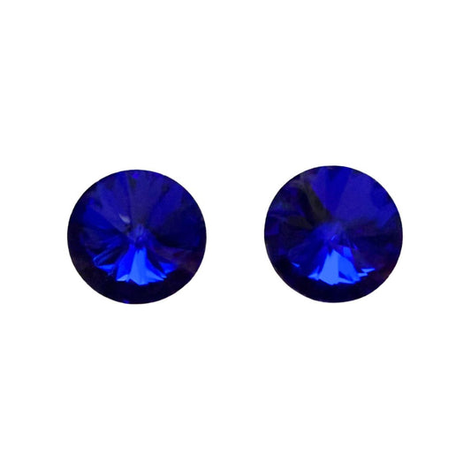 18mm Cobalt Rivoli, pointed Back stones