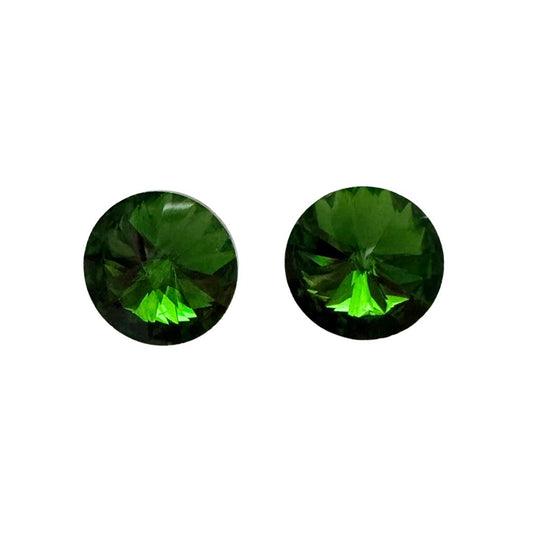 18mm Emerald Rivoli, pointed Back stones