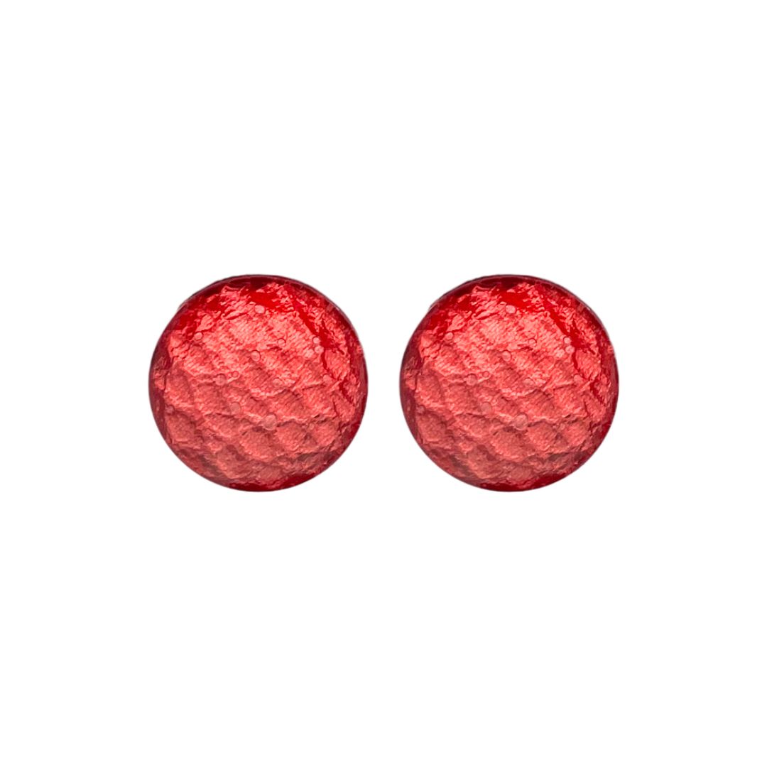 18mm Hand Decorated Round Domed Glass Cabochon Copper
