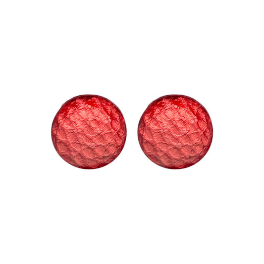 18mm Hand Decorated Round Domed Glass Cabochon Copper