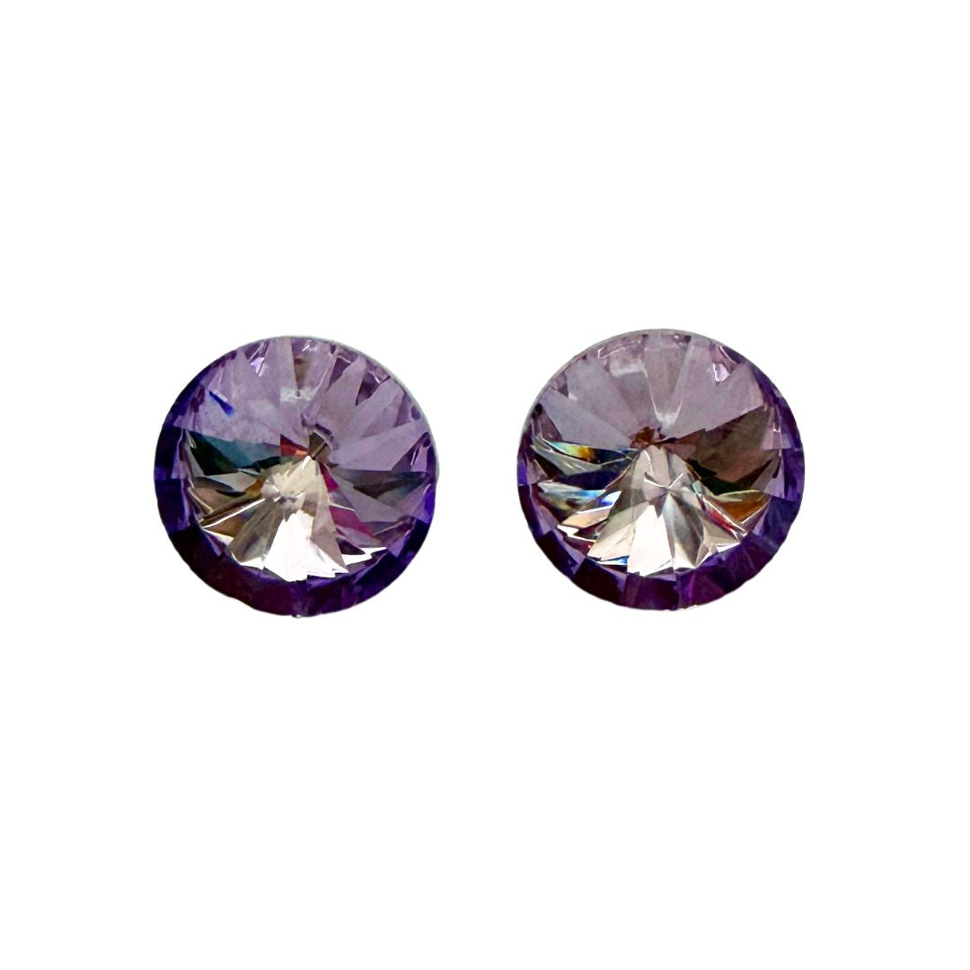 18mm Lilac Rivoli, pointed Back stones