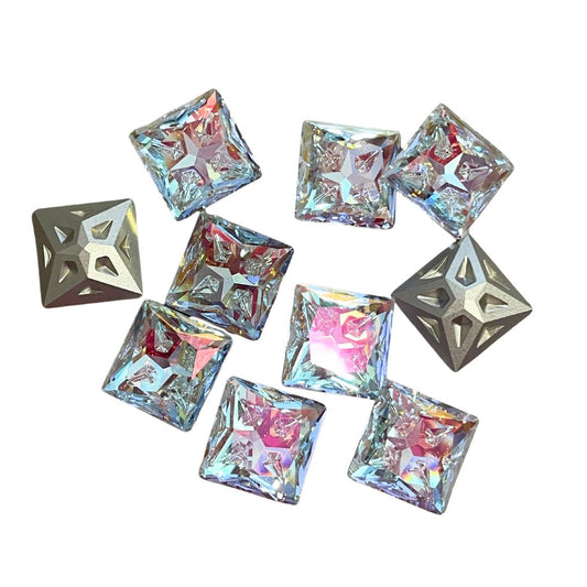 18mm Square Meteorite Crystal Rhinestone Crystal AB