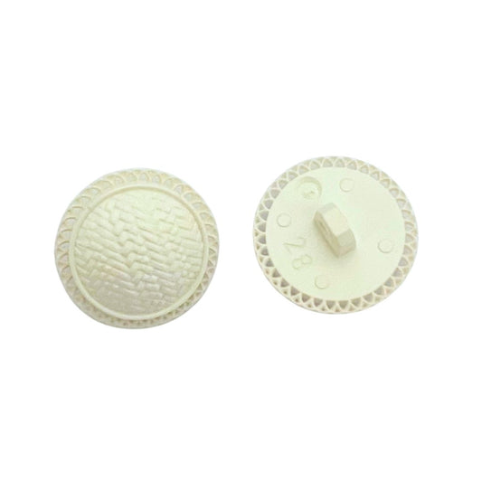18mm Button with Shank, Lace look Edge, Pack of 2