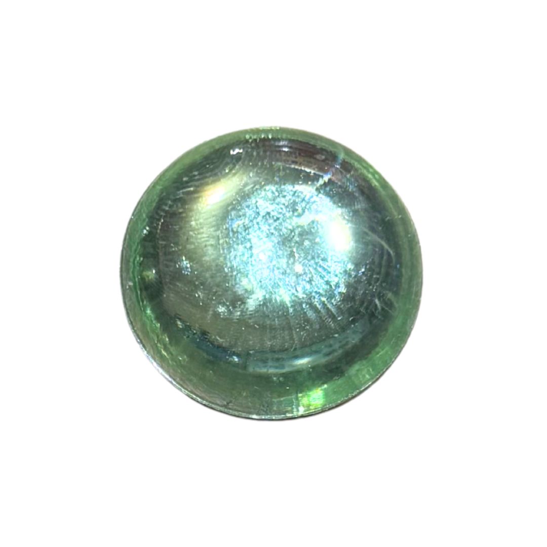 24mm Resin Rhinestone Light Green Mirror Backed