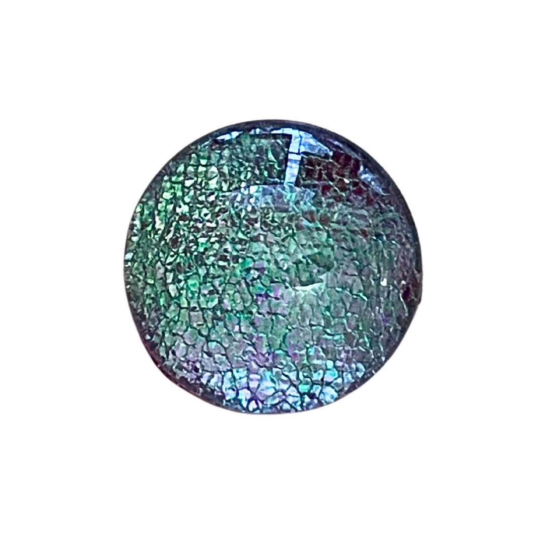 25mm Purple Green Shift Round Dome Glass Cabochon